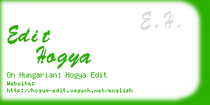 edit hogya business card
